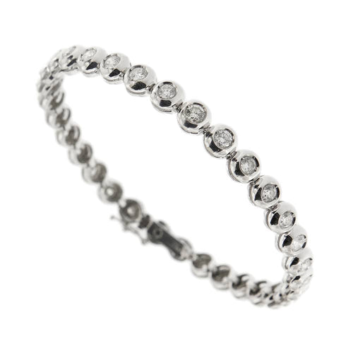 Bracelet Bracelet tennis - Bracelet en or blanc 18 ct et diamants 58 Facettes 32422
