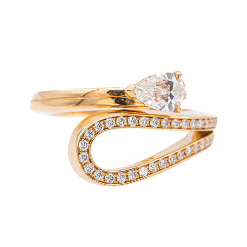 Bague 51 Repossi Serti inversé - Bague en or rose avec diamants 58 Facettes 3242300CN