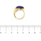 Bague 55 Bague jonc en or jaune 18 carats au lapis-lazuli cabochon 58 Facettes 32435