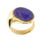 Bague 55 Bague jonc en or jaune 18 carats au lapis-lazuli cabochon 58 Facettes 32435