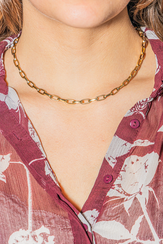 Collier Collier chaîne maille forçat en or jaune 18 carats 58 Facettes 3243949CN