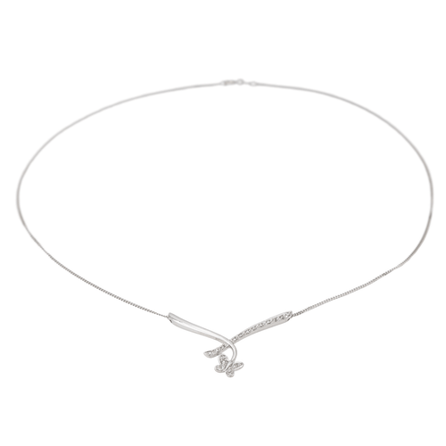 Collier Collier en or blanc 18 carats serti de diamants 58 Facettes 3244470CN