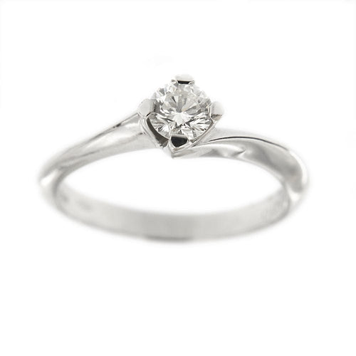 Bague 54 Chimento - Bague solitaire en or blanc 18 ct avec diamant 0,40 ct 58 Facettes 32448