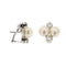 Boucles d'oreilles Boucles d’oreilles bouton perles et diamants en or blanc 18 ct 58 Facettes 32450