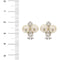 Boucles d'oreilles Boucles d’oreilles bouton perles et diamants en or blanc 18 ct 58 Facettes 32450