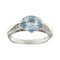Bague Donna Oro - Bague hexagonale en or blanc 18 carats avec aigue-marine et diamants 58 Facettes 32455