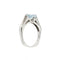 Bague Donna Oro - Bague hexagonale en or blanc 18 carats avec aigue-marine et diamants 58 Facettes 32455