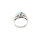 Bague Donna Oro - Bague hexagonale en or blanc 18 carats avec aigue-marine et diamants 58 Facettes 32455