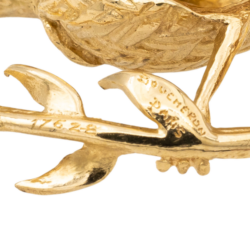 Broche Boucheron - Broche oiseau en or jaune et rubis 58 Facettes 3246212CN