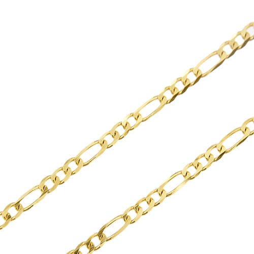Collier Collier maille Figaro (gourmette 3+1) en or jaune 18 kt 58 Facettes 32486
