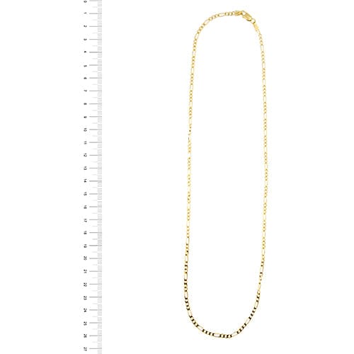 Collier Collier maille Figaro (gourmette 3+1) en or jaune 18 kt 58 Facettes 32486