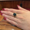 Bague 53 Bague en or jaune 18 carats avec saphir ovale et diamants 58 Facettes 32595