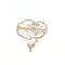 Pendentif Broche pendentif floral en or jaune 18 carats, perles et diamants 58 Facettes 32601