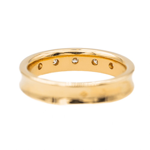 Bague 54 Bague demi-alliance en or jaune 18 carats et diamants 58 Facettes 3261222CN