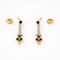 Boucles d'oreilles Boucles d'oreilles pendantes en or jaune et blanc 18 carats, diamants et saphirs 58 Facettes 32644