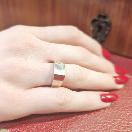 Anel 53 Cartier Tank - Anel em ouro branco de 18 quilates e pedra da lua 58 Facettes 32677