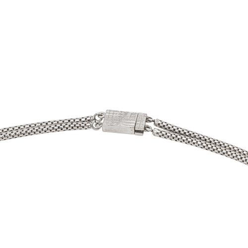Collier Collier en or blanc 18 carats serti de diamants 58 Facettes 3281526CN