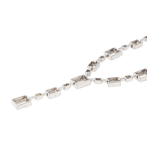 Collier Collier en or blanc 18 carats serti de diamants 58 Facettes 3281584CN