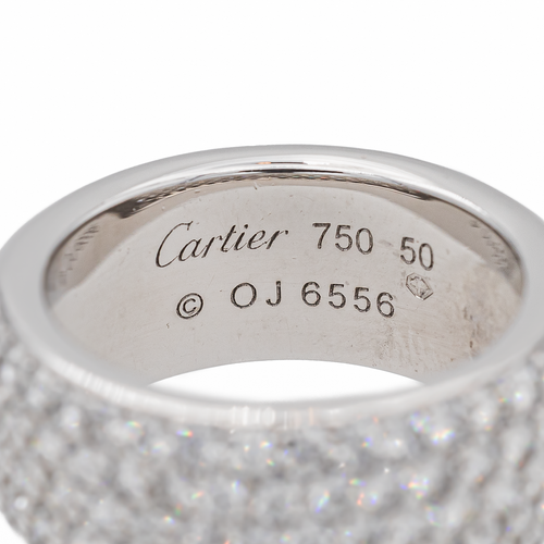 Bague 50 Cartier Nouvelle Vague - Bague en or blanc et diamants 58 Facettes 3282180CN