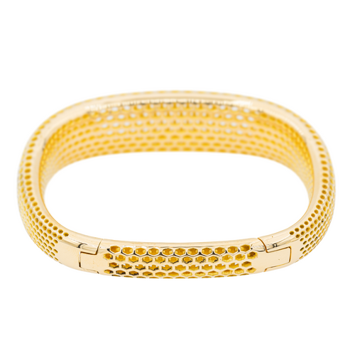 Bracelet Amestoy - Bracelet jonc motif nid d’abeilles en or jaune 18 carats 58 Facettes 3288432CN