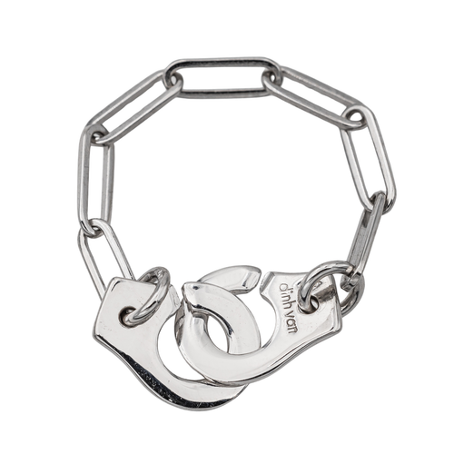 Bague 49 Dinh Van Menottes - Bague en or blanc 18 carats 58 Facettes 3288949CN