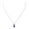 Collier Collier en or blanc 18 carats avec saphir et diamants 58 Facettes 3290287CN