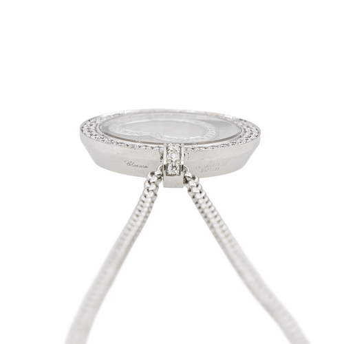 Collier Chopard Happy Diamonds - Collier pendentif cœur en or blanc et diamants 58 Facettes 3292155CN