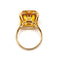 Ring 55 Cocktailring aus 18 Karat Gelbgold, besetzt mit einem Citrin 58 Facettes