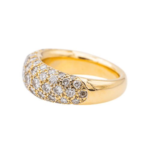 Bague 55 Bague cocktail bandeau en or jaune 18 carats et diamants 58 Facettes 3308096CN