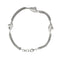 Bracelet Adoro - Bracelet double maille pop-corn en or blanc 18 kt 58 Facettes 33127