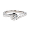 Bague 52 Bague solitaire en or blanc 18 carats avec diamant brillant 0,45 ct 58 Facettes 3319594CN