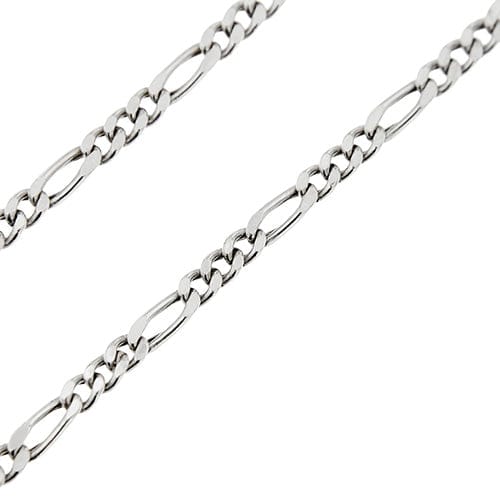 Collier Collier maille Figaro en or blanc 18 kt 58 Facettes 33207