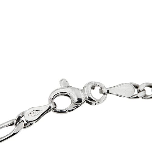 Collier Collier maille Figaro en or blanc 18 kt 58 Facettes 33207