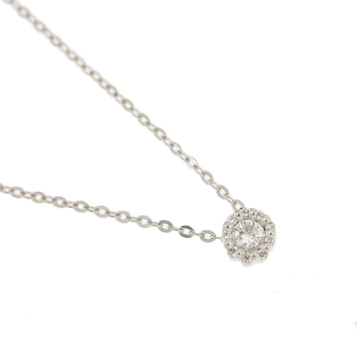 Collier Salvini Corolla - Collier en or blanc 18 kt avec pendentif fleur et diamants 58 Facettes 33258