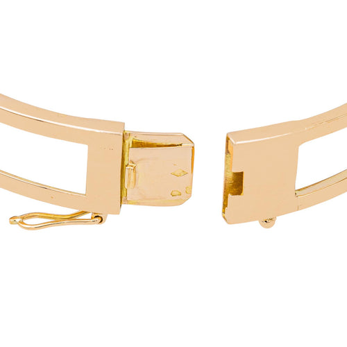 Bracelet Bracelet manchette en or jaune 18 carats serti de diamants 58 Facettes 3334092CN