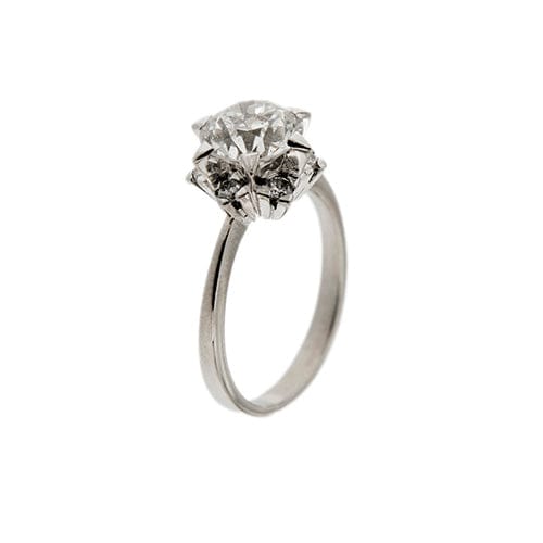 Bague 50 Bague solitaire - Platine 950 avec diamants 1,78 ct 58 Facettes 33443