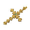 Pendentif Pendentif croix vintage en or jaune et blanc 18 carats avec émeraude 58 Facettes 33474