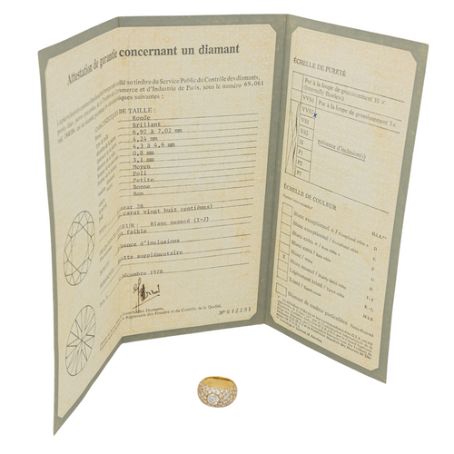 Bague 52 Bague cocktail en or jaune 18 carats et diamants 58 Facettes 3349320CN