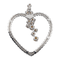 Pendentif Pendentif cœur en or blanc 18 carats et diamants 58 Facettes 3351134CN