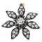 Pendentif Pendentif fleur en or jaune 18 carats et argent, diamants 58 Facettes 3351140CN