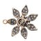 Pendentif Pendentif fleur en or jaune 18 carats et argent, diamants 58 Facettes 3351140CN