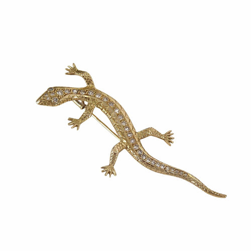 Broche Broche Lézard, Or Jaune & Diamant 58 Facettes DV0032-29