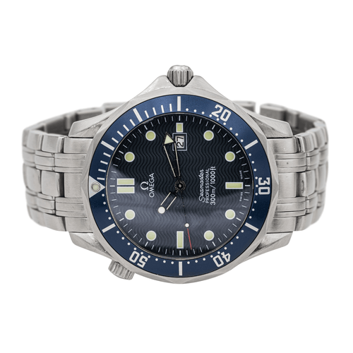 Montre Omega Seamaster - Montre Diver en acier, cadran bleu 41 mm 58 Facettes 3352058RV