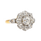 Bague 55 Bague marguerite en or jaune et platine sertie de diamants 58 Facettes 3358946CN