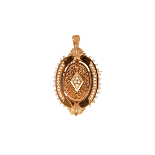 Pendentif Broche Pendentif Napoléon III Perles 58 Facettes DV0085-2