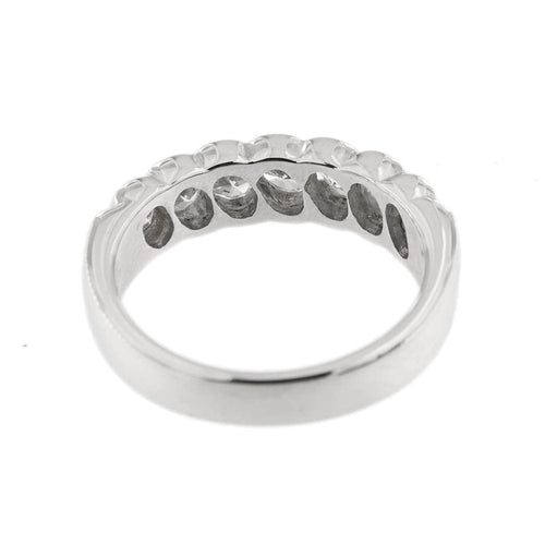 Bague Bague Riviera - Or blanc 18 ct et diamants ovales 1,19 ct 58 Facettes 33658