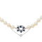 Collier Collier de perles de culture en or blanc 18 carats et saphirs 58 Facettes 3376725CN