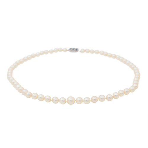 Collier Collier de perles de culture en or blanc 18 carats et saphirs 58 Facettes 3376725CN