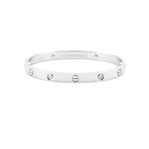 Bracelet CARTIER - Bracelet "Love" Or Gris et Diamants 58 Facettes DV0435-1