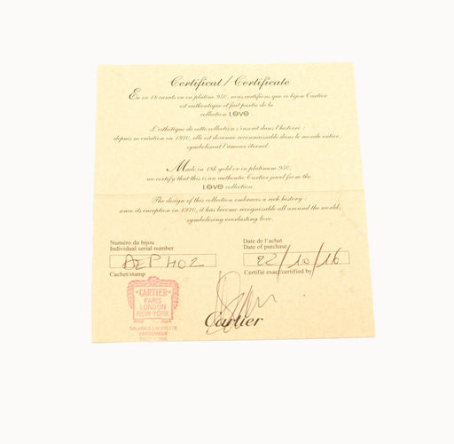 Bracelet CARTIER - Bracelet "Love" Or Gris et Diamants 58 Facettes DV0435-1